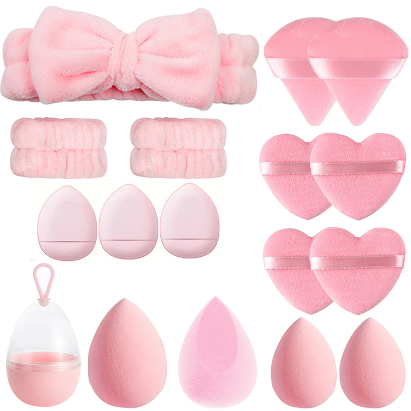 Beauty Makeup Desk - 17 stuks make-up spons blender set