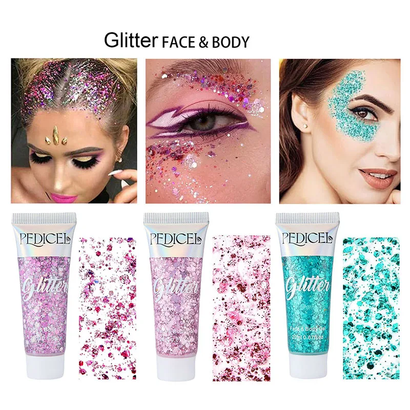 Body Shimmer Lotion - Oogglitter Nagelhaar Lichaam Gezicht Multifunctionele Glitter