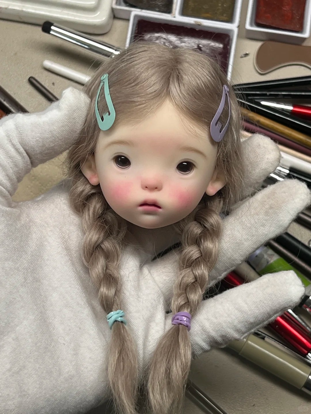 Beauty Makeup For Girl - SD BJD pop 1/6 Landoudou hoofd