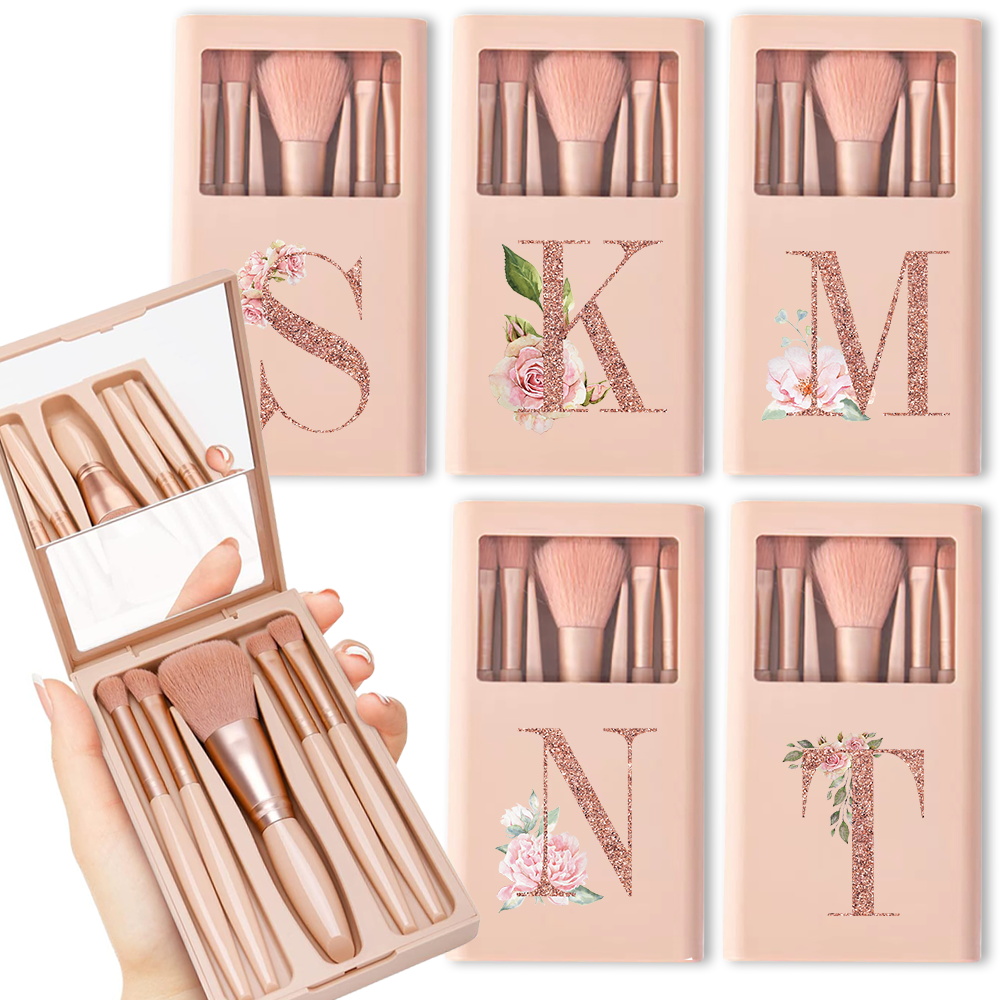 Beauty Makeup Tools Set - 5-delige cosmetische borstelset met spiegel en