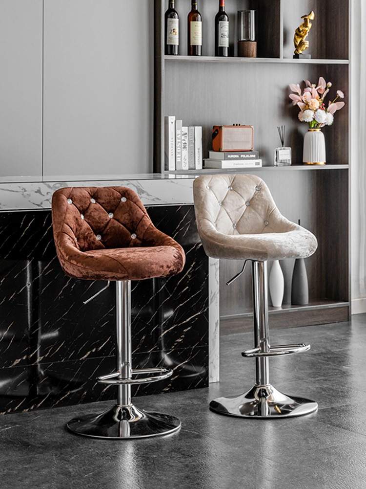 Beauty Makeup Desk - Barstoel in Europese stijl, fluwelen barkruk,