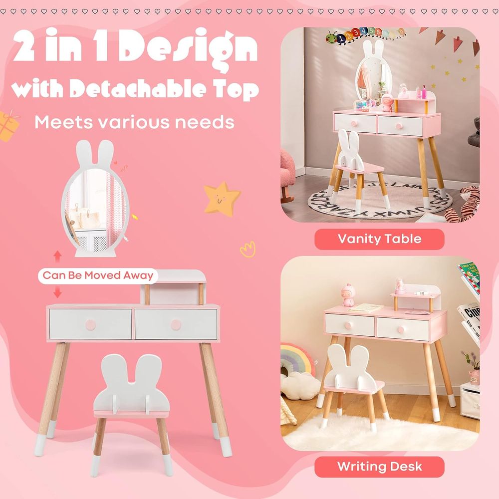 EY Kids Vanity, houten make-up - Beauty Makeup Set For Kids recensie en prijs