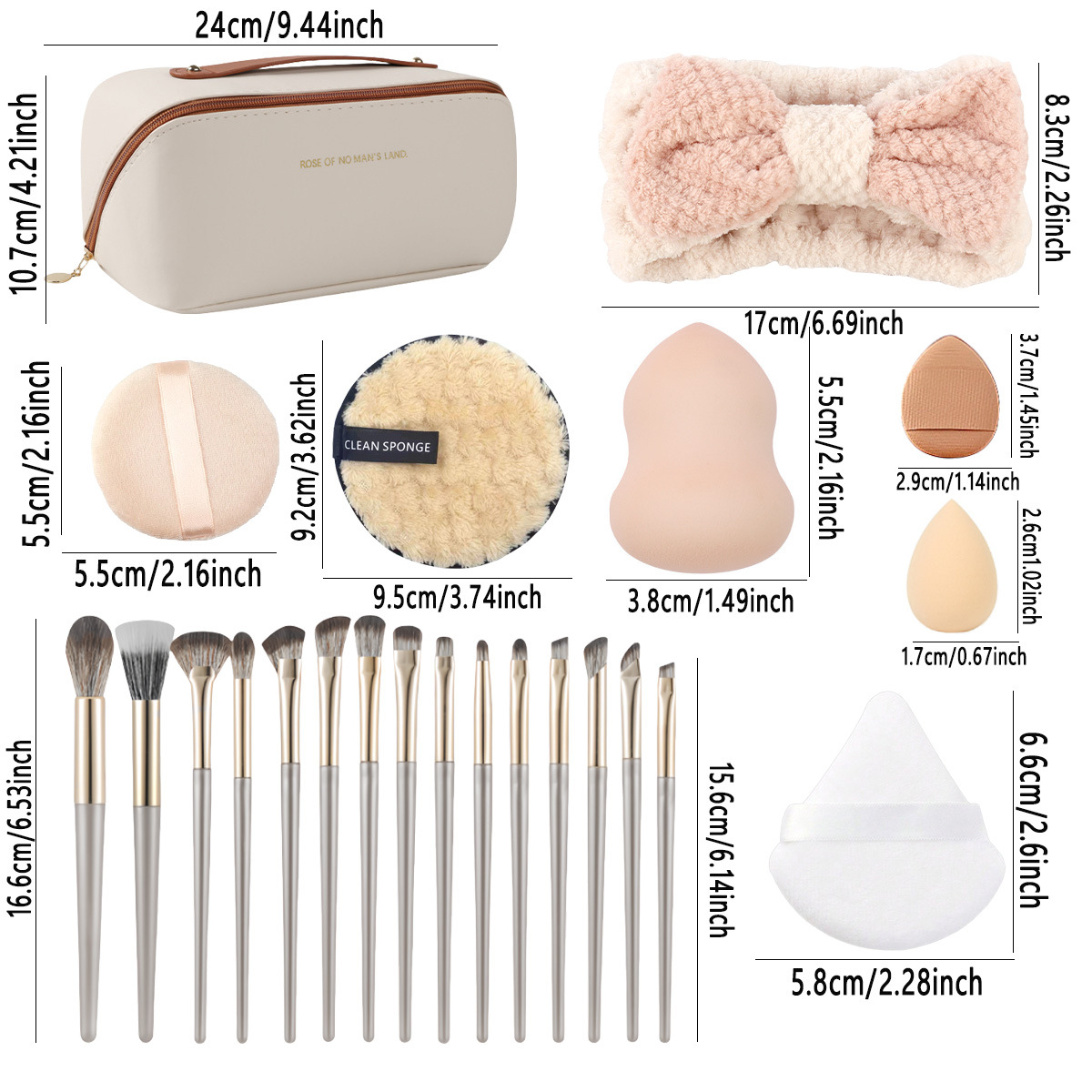 Leren handtas met 36-delige pr - Beauty Makeup Tools Set recensie en prijs