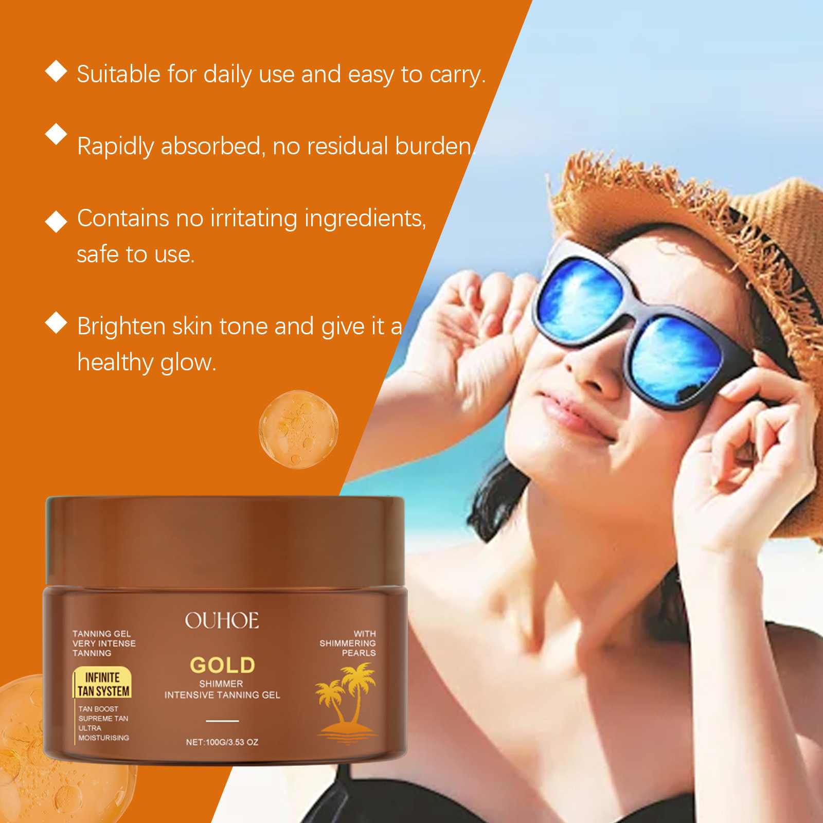 Bruiningsversneller Crème Bron - Body Shimmer Lotion recensie en prijs