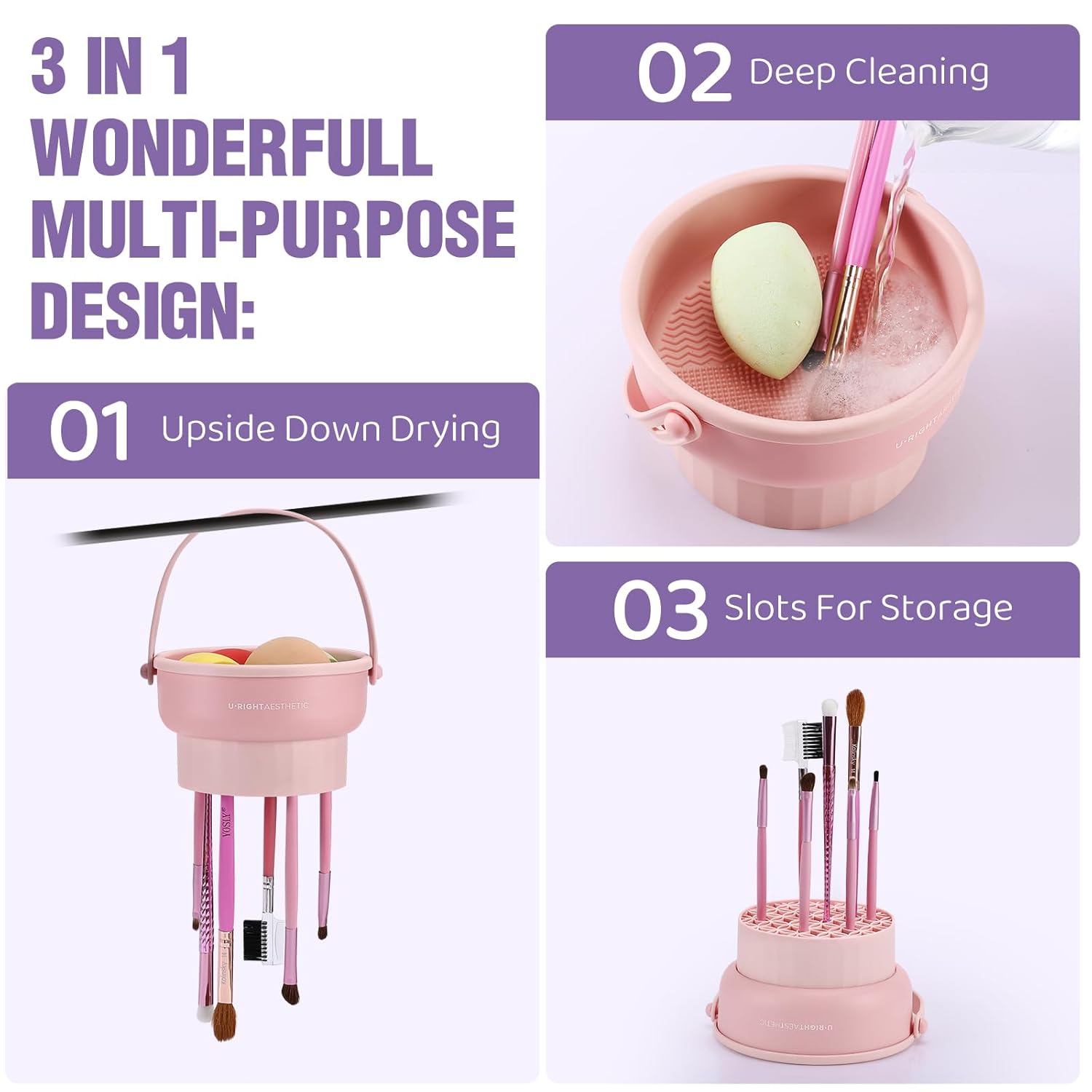 Reinigingskom voor make-upbors - Beauty Makeup Tools Set recensie en prijs