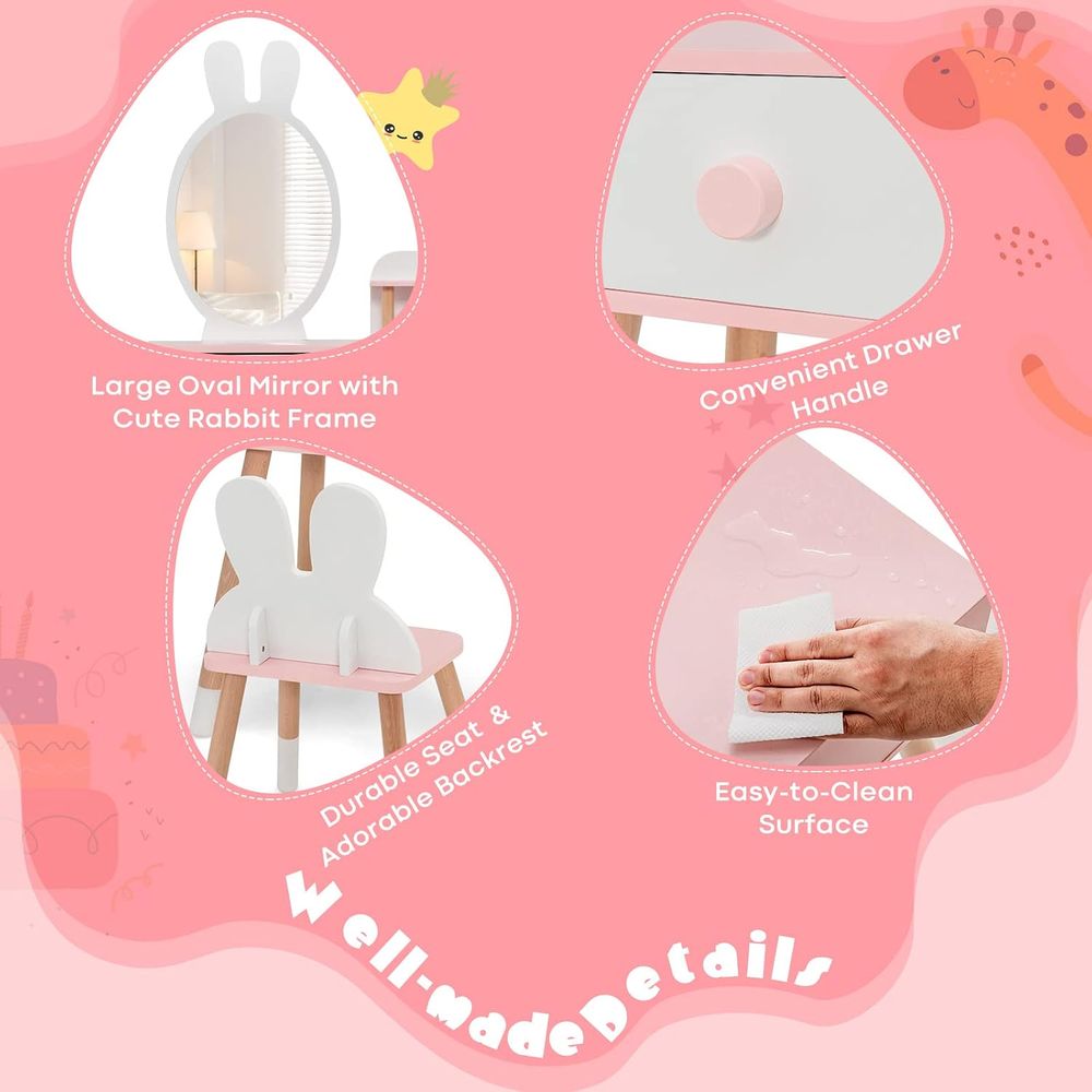 EY Kids Vanity, houten make-up - Beauty Makeup Set For Kids recensie en prijs