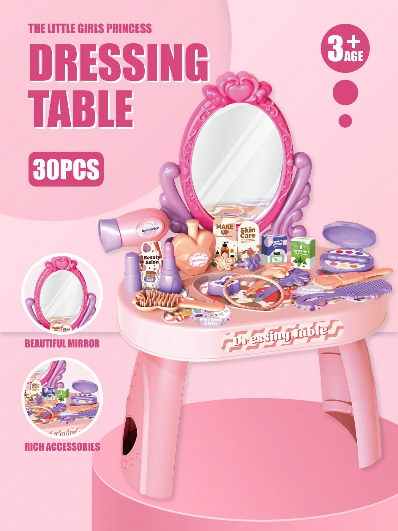 Kinderprinsessen kaptafel spee - Beauty Makeup Desk recensie en prijs