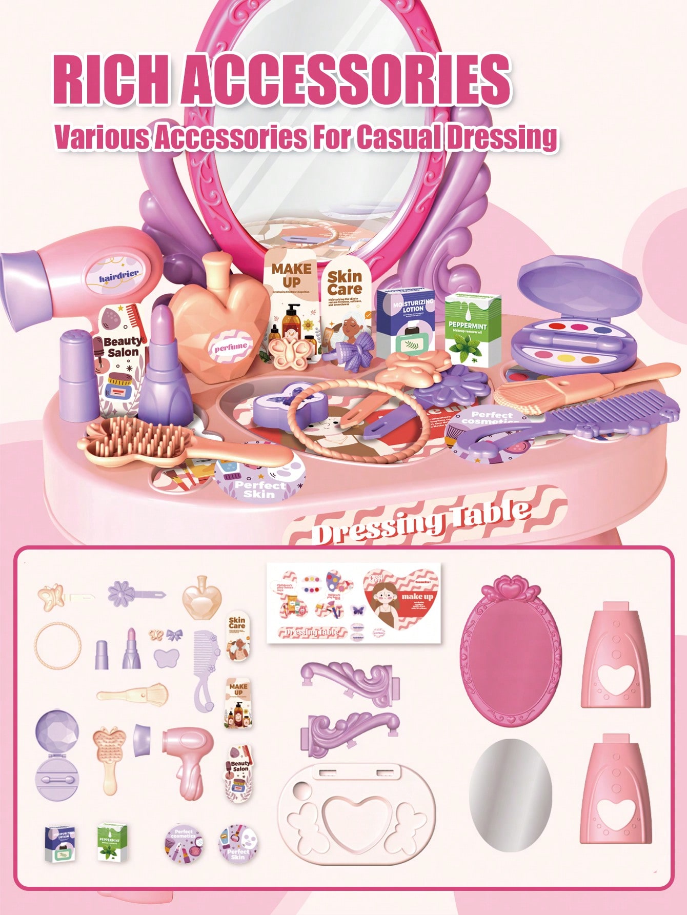 Kinderprinsessen kaptafel spee - Beauty Makeup Desk recensie en prijs