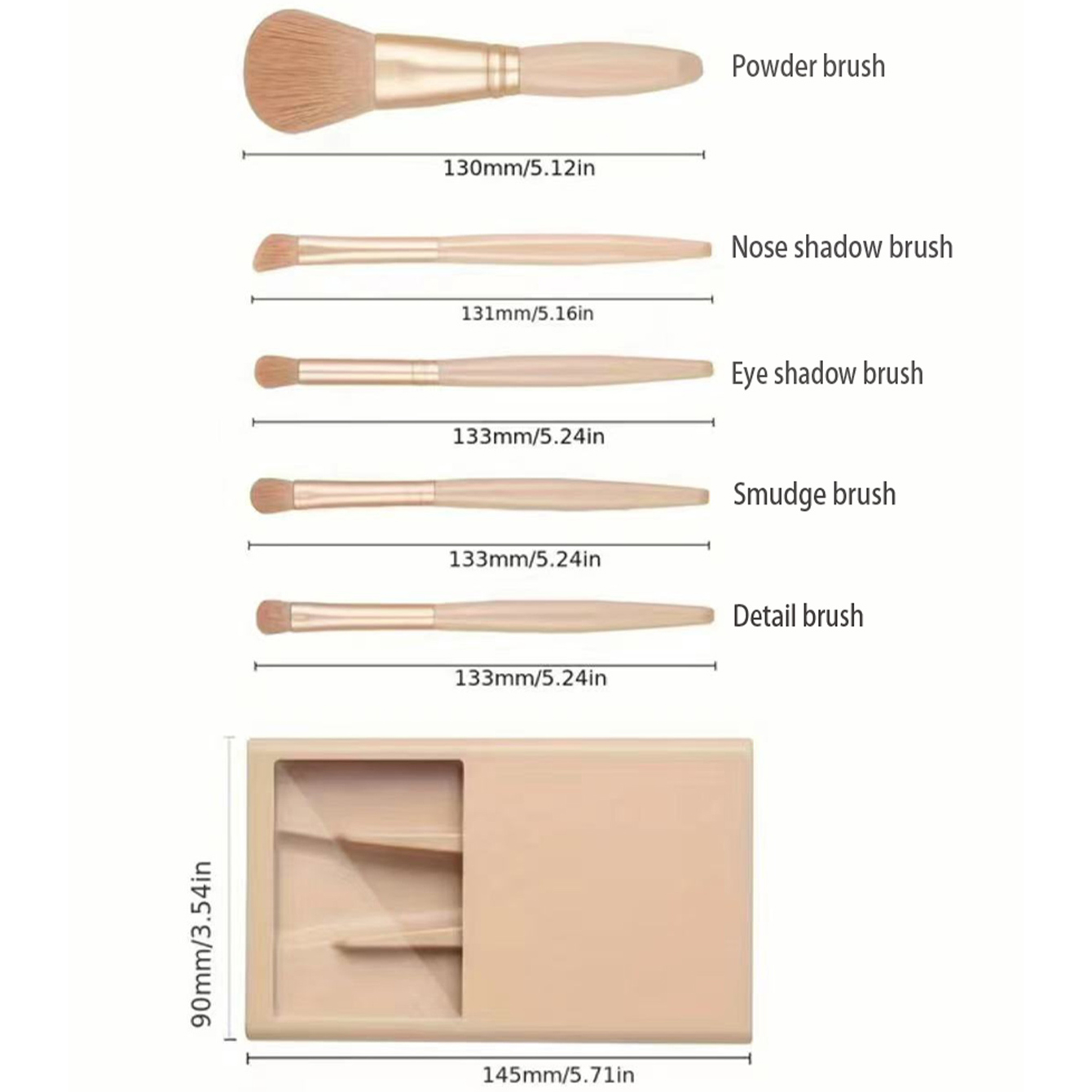 5-delige cosmetische borstelse - Beauty Makeup Tools Set recensie en prijs